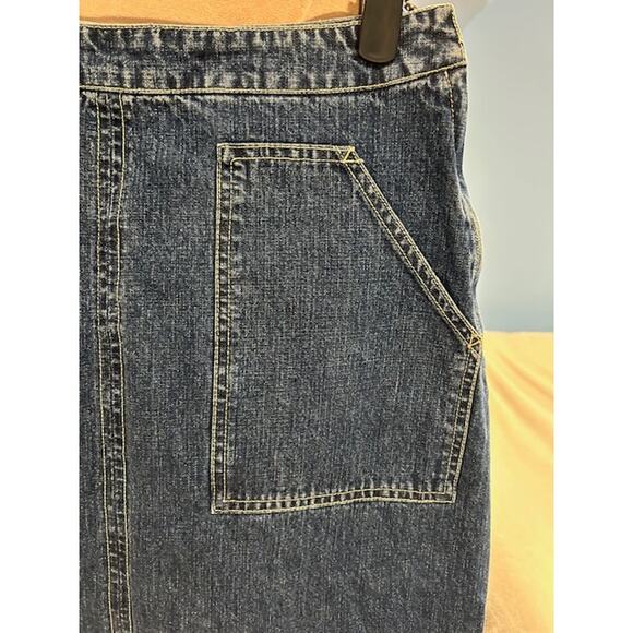 GLORIA VANDERBILT Denim Vintage Cottage Prairie Utility Midi Skirt Women's 10 - Picture 3 of 10